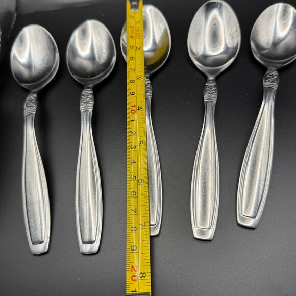 Oneida Vista Stainless Steel Tablespoons Set Of 6 Vintage Flatware Silverware - Picture 4 of 5
